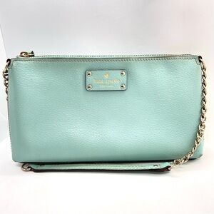 Kate Spade Mint Green Leather Chain shoulder bag